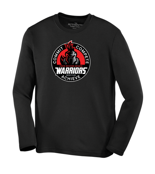 SWO Warriors Badge Youth Dri-Fit Long Sleeve with Printed Logo