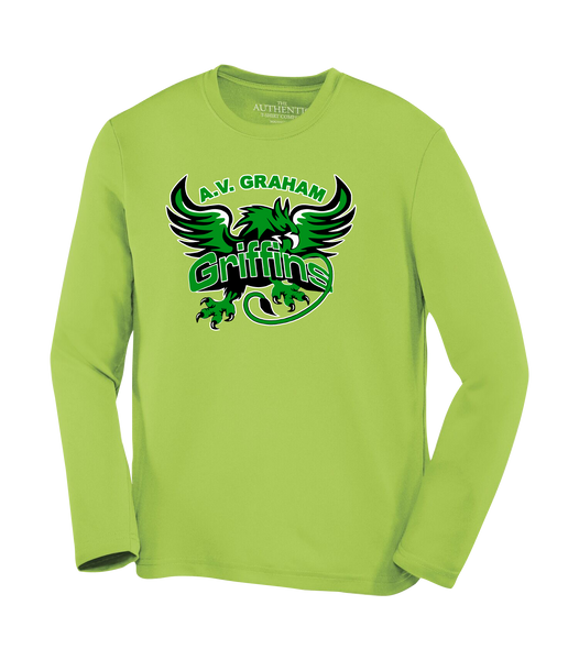 Griffins Youth Dri-Fit Long Sleeve with Printed Logo