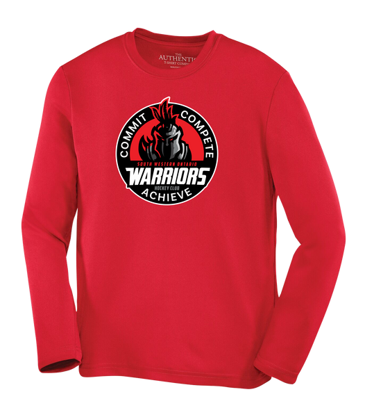 SWO Warriors Badge Youth Dri-Fit Long Sleeve with Printed Logo