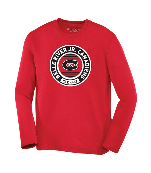 Belle River Jr Canadiens Youth Dri-Fit Long Sleeve with Printed Logo